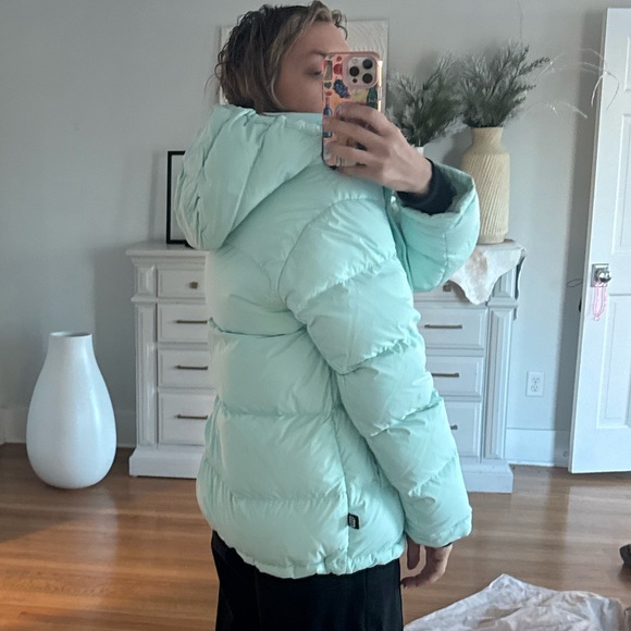 Aritzia super puff celadon blue mid length - Picture 2 of 3